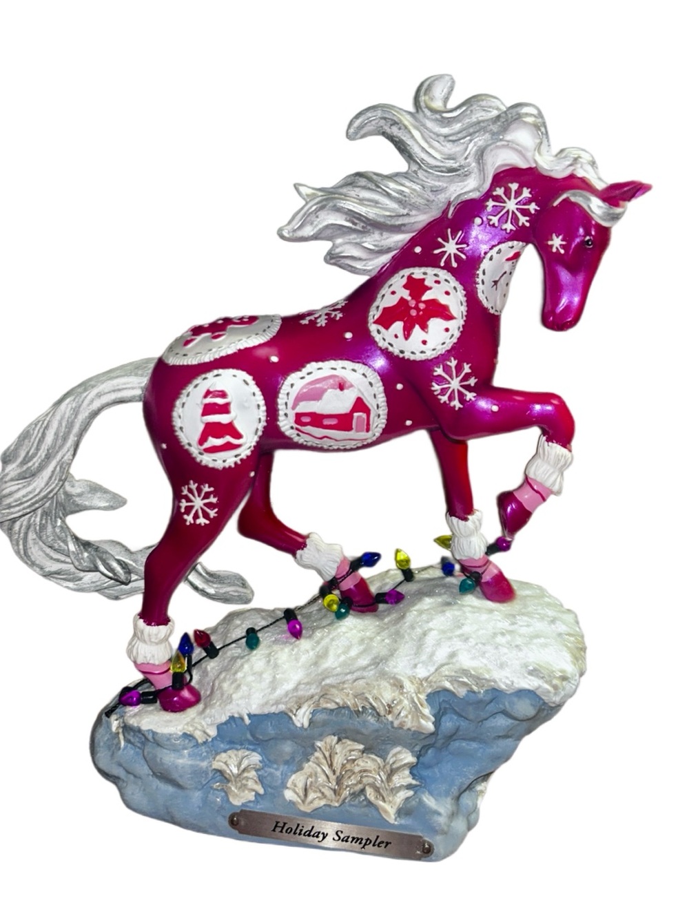 The Trail Of Painted Ponies “Holiday Sampler” ~ Red & White Gingerbread ~ Horse